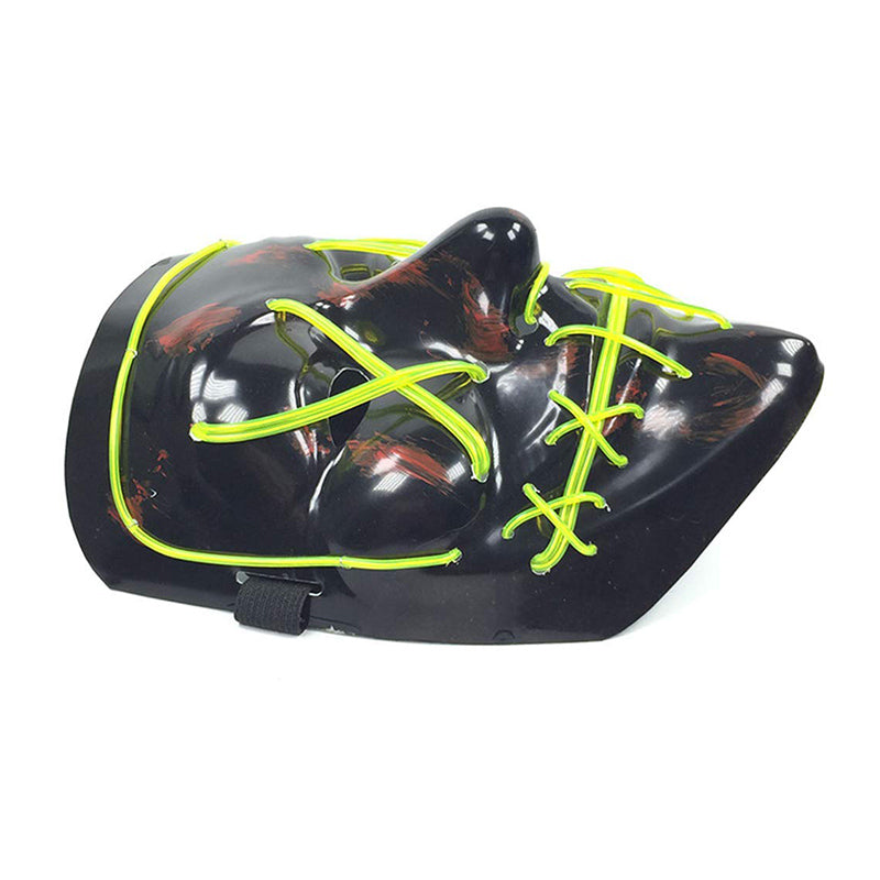 Light Up Purge Mask Led Scary Halloween Cosplay Masks for Adults