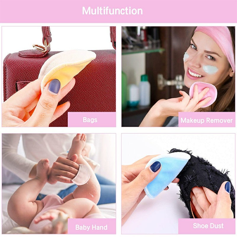 Natural Reusable Soft Gentle Makeup Remover Pads Foundation Cleaning Cotton Pad for Sensitive Skin - Pink