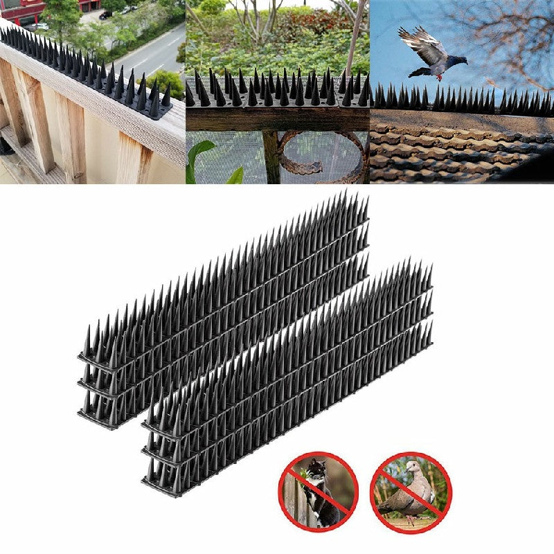 12 pcs Palstic Anti Bird Spike Scarer Anti-Cat Dog Pest Deterrent Pigeon Repellent with 3.cm Long Spikes
