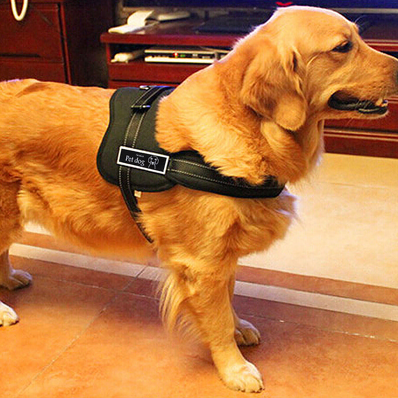 Dog Adjustable Control Soft Vest Harness Walk Collar Chest Strap Vest - Black S