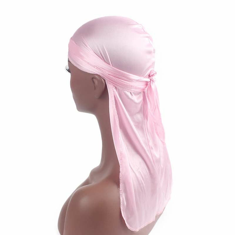 Fashion Unisex Men and Women Headscarf Headdress Bandana Durag Headwear Faux Soft Silk Pirate Cap Wrap