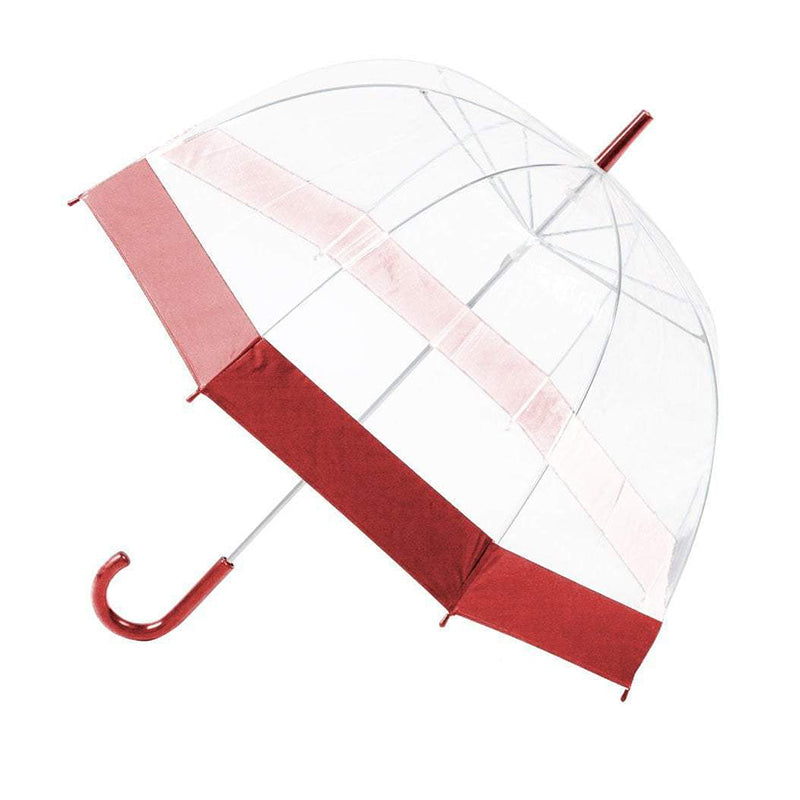 Clear Transparent Stick Umbrella Big Dome Birdcage With Border 84cm