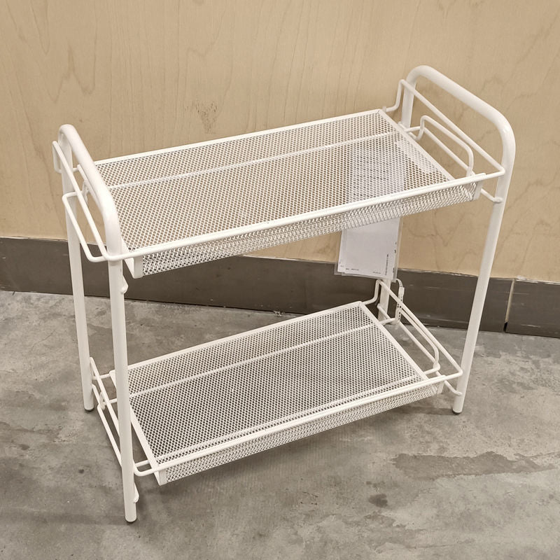 Office Metal Storage Rack 2 Tier Versatile Organizer 33 x 35 x 17 cm