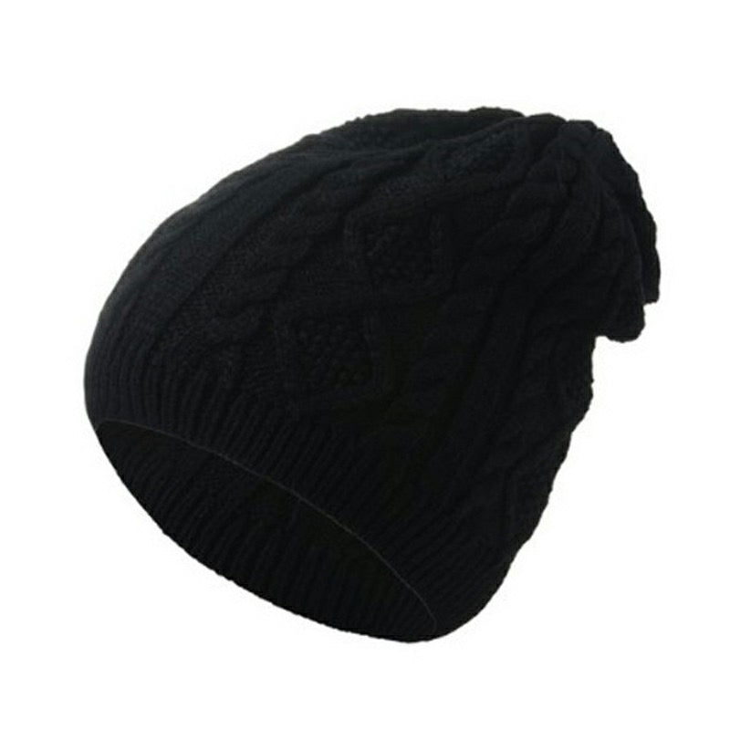 Mens Ladies Knitted Woolly Winter Oversized Slouch Beanie Hat Cap Skateboard