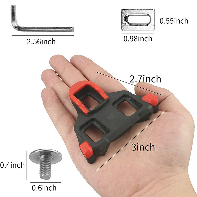Bike Cleats Compatible with Look Delta and Shimano Pedals 6 Degree Float