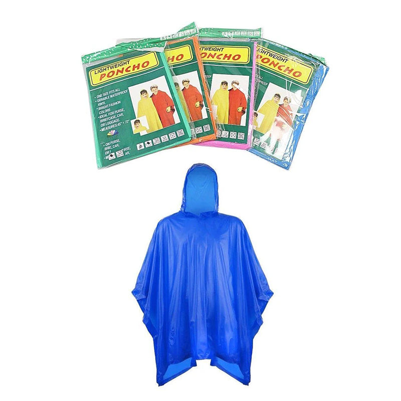 Lightweight Poncho Waterproof Raincoat for Childrens Boys Girls 45 x 72 inch