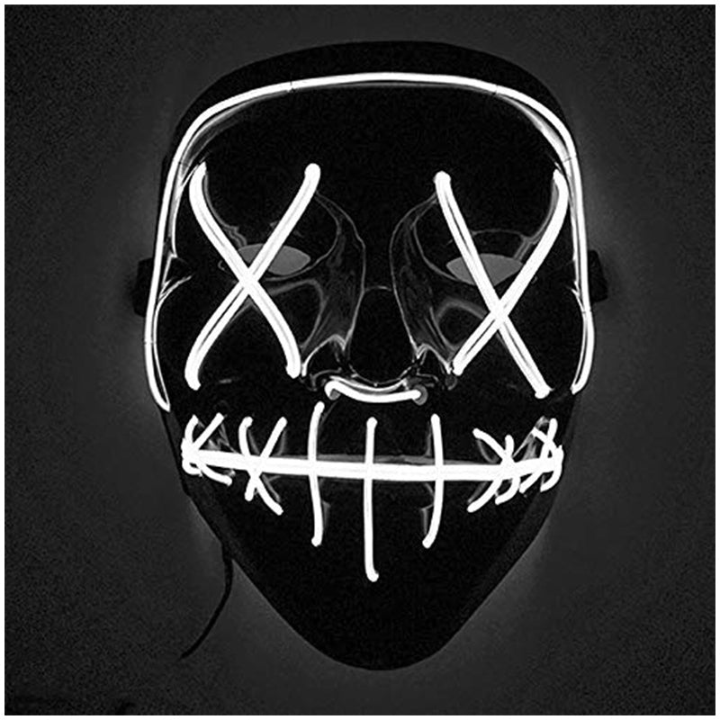 Light Up Purge Mask Led Scary Halloween Cosplay Masks for Adults