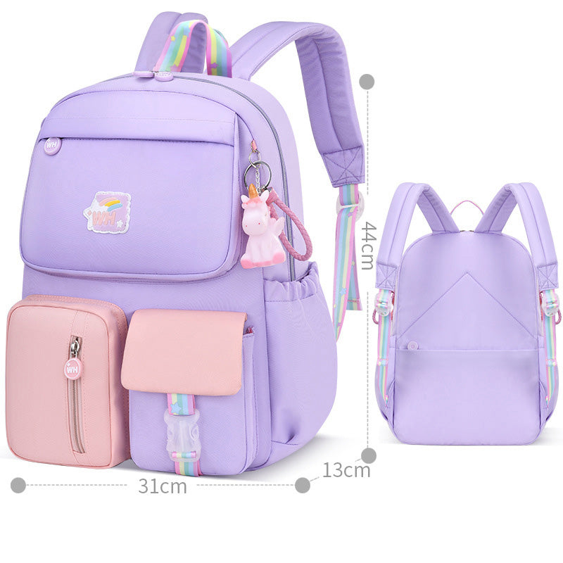 Water Resistant School Bags for Girls Primary School Backpack Schoolbag for Kids - Size L
