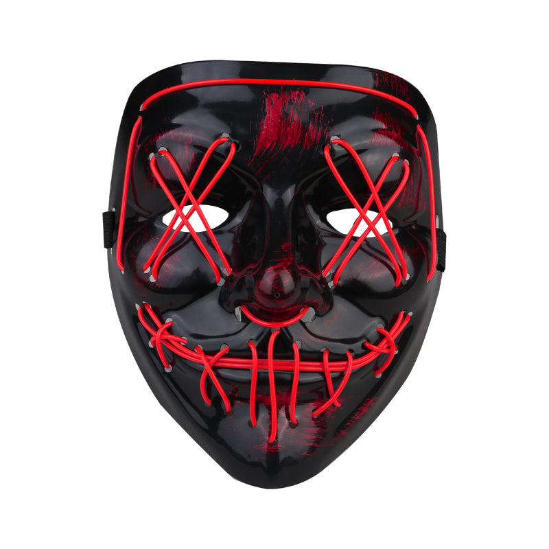 Light Up Purge Mask Led Scary Halloween Cosplay Masks for Adults