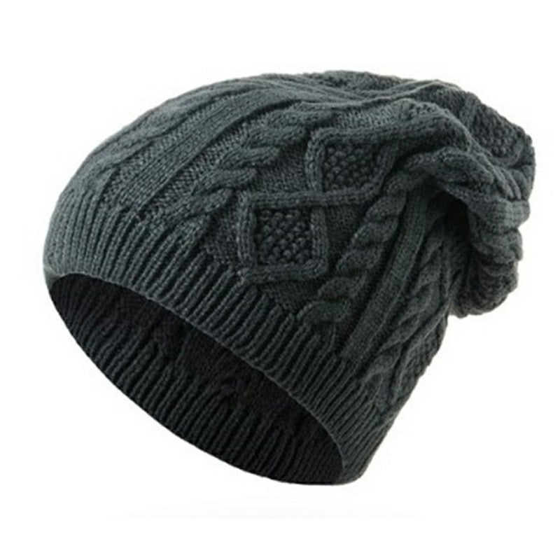 Mens Ladies Knitted Woolly Winter Oversized Slouch Beanie Hat Cap Skateboard