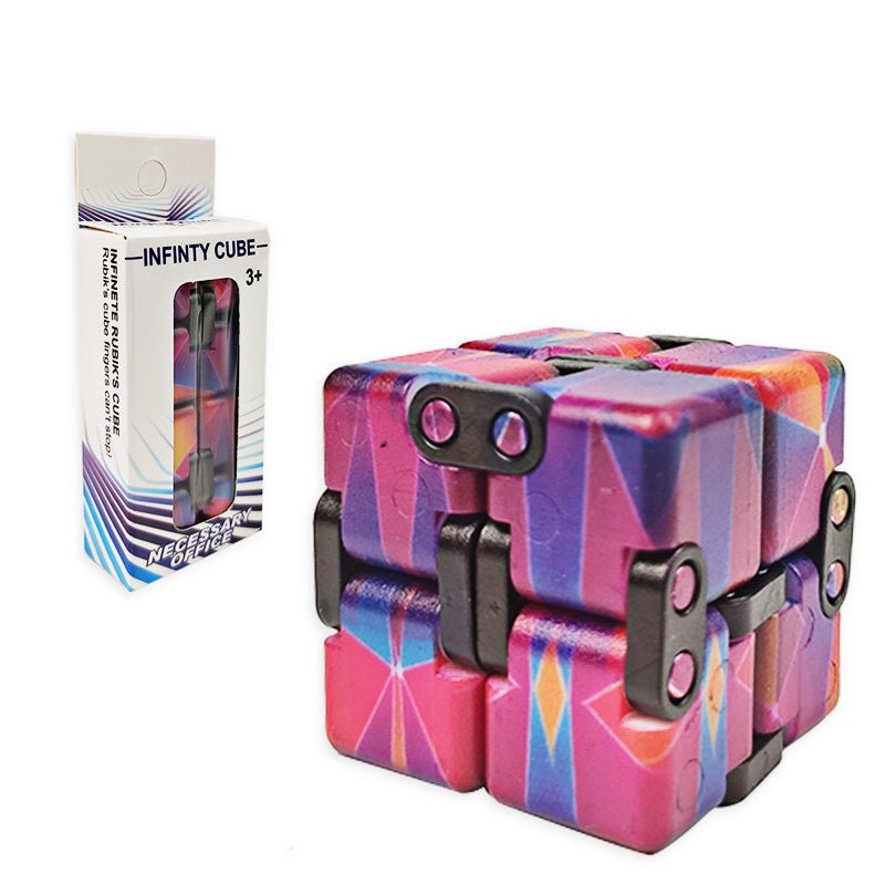 Sensory Infinity Cube Stress Fidget for Autism Anxiety Relief - Purple