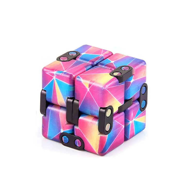 Sensory Infinity Cube Stress Fidget for Autism Anxiety Relief - Purple