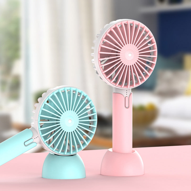 Summer Handheld Portable Mini Fan USB Rechargable Desktop Fan