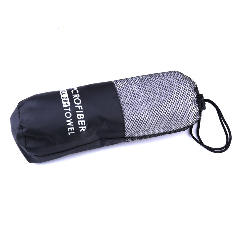 Compact Fast Drying Microfibre Beach Towel for Travel Camping Swimming 80*180cm - Black