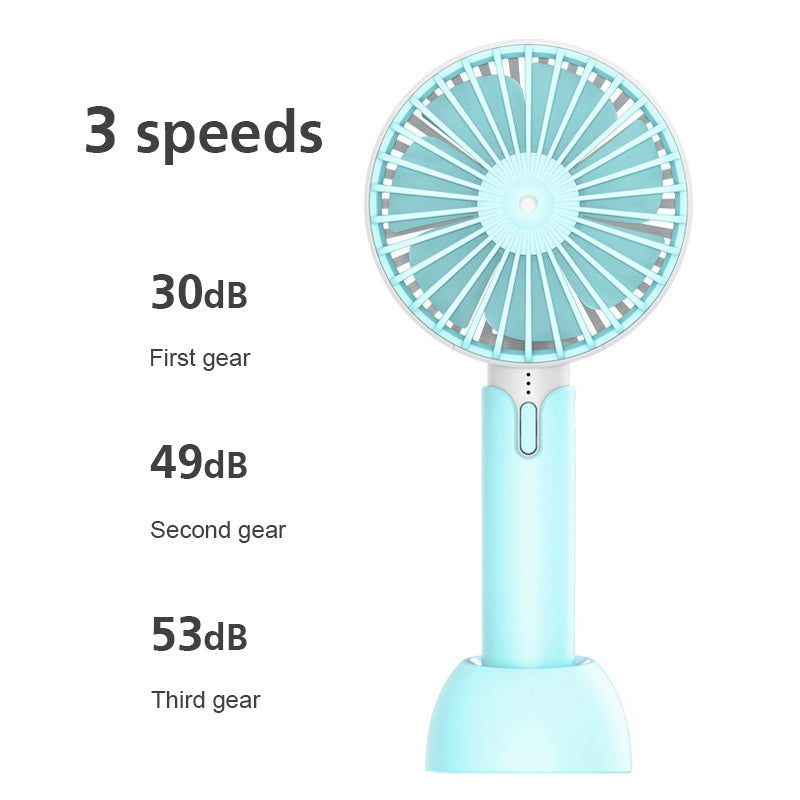 Summer Handheld Portable Mini Fan USB Rechargable Desktop Fan