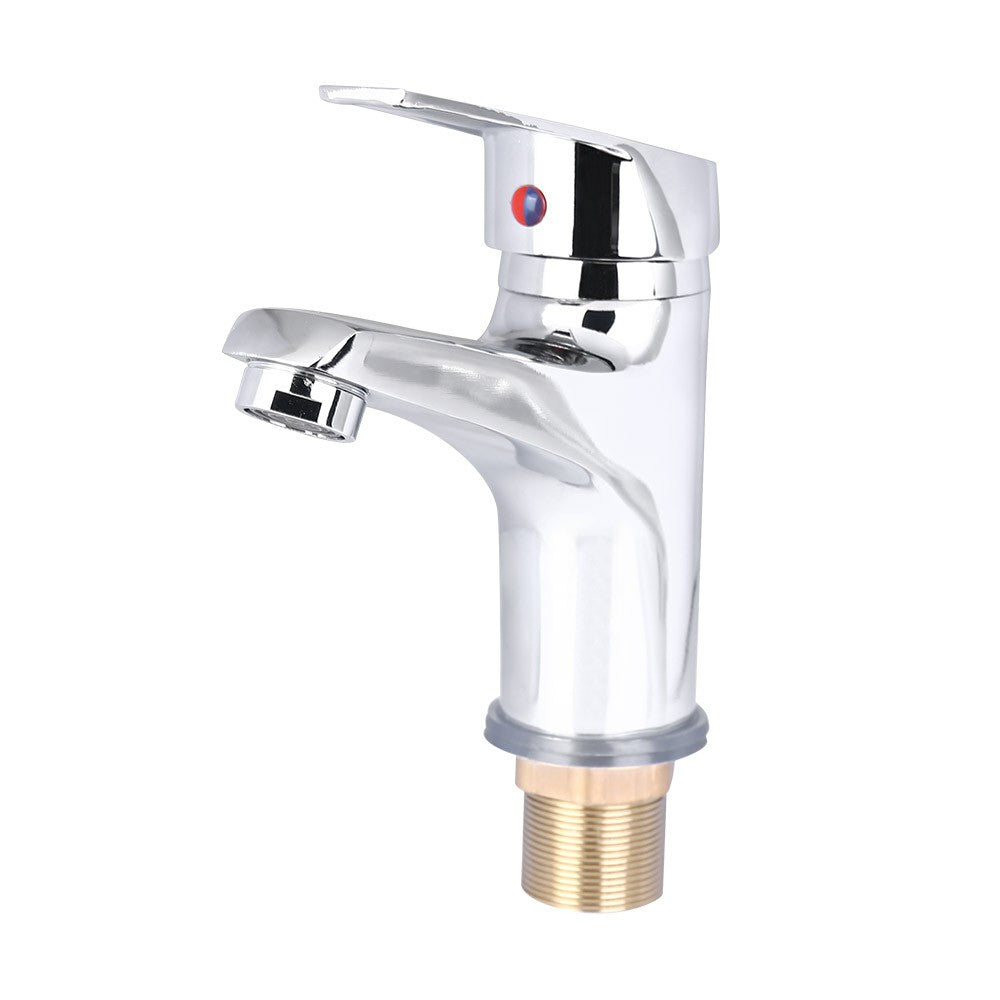 Modern Sink Mixer Tap Bathroom Basin Chrome Bath Taps Shower with 2 pcs 60cm Braided Hoses