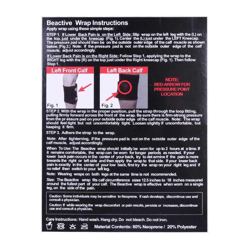 Therapeutic Beactive Brace Point Pad Leg for Back Pain Acupressure Sciatic