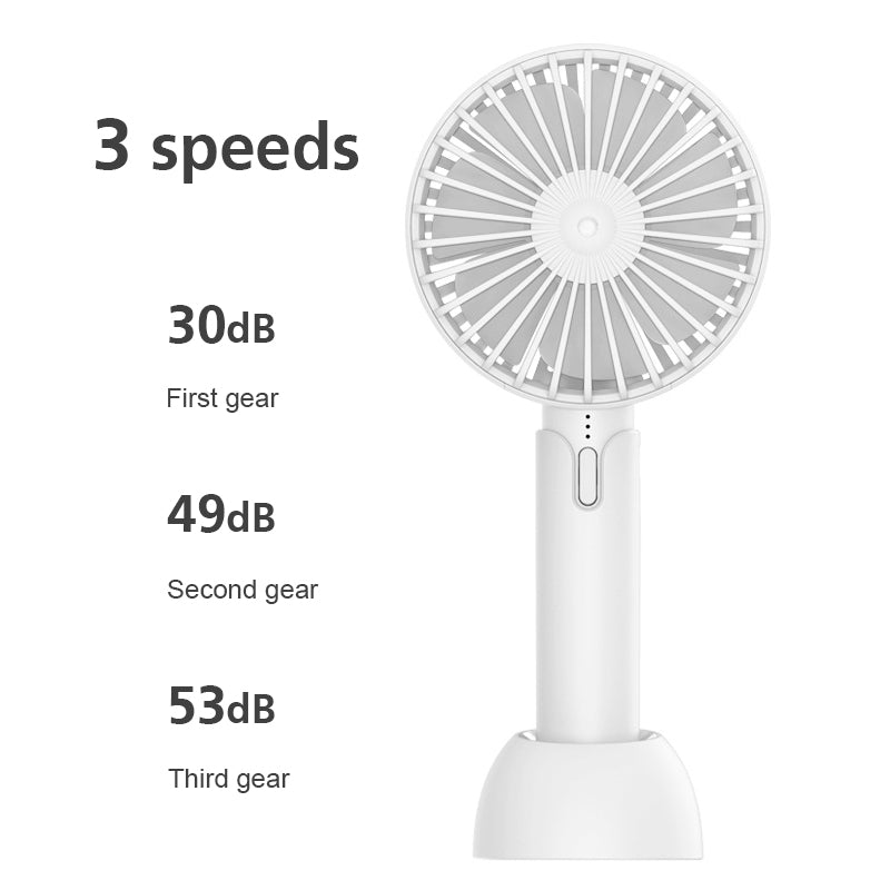 Summer Handheld Portable Mini Fan USB Rechargable Desktop Fan