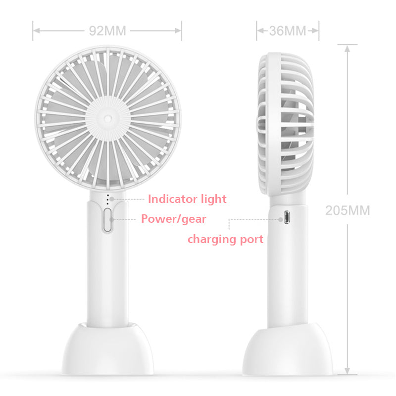 Summer Handheld Portable Mini Fan USB Rechargable Desktop Fan