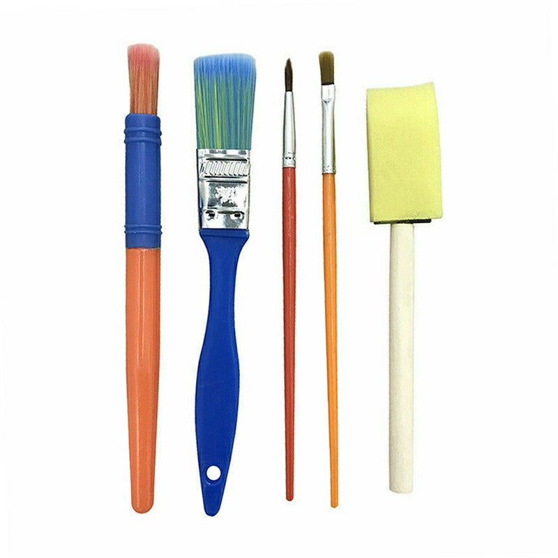 "Vibrant Creations with Ease: 42-Piece Blue Paint Brushes and Sponge Painting Tool Set for Creative Play"
