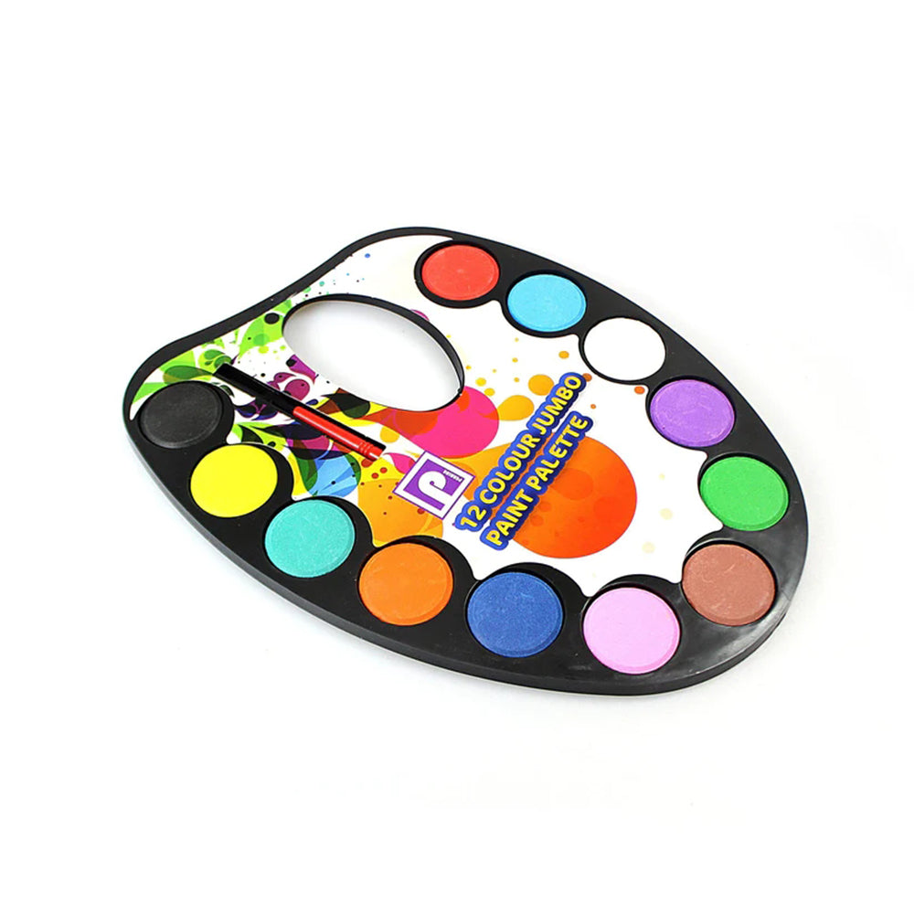 "Vivid Creations Await: Unleash Your Artistry with the 12 Jumbo Water Paint Palette Craft Set!"