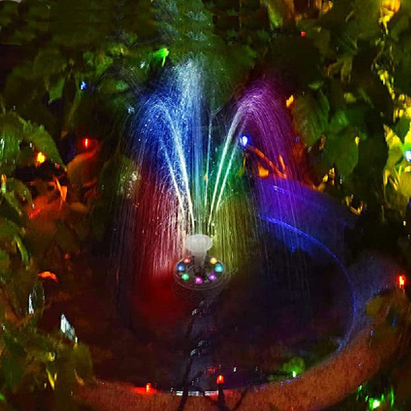 Enhance Your Garden with the 7W Solar Powered Fountain Coloured LED Water Pump - Perfect for Gardens, Fountains, and Bird Baths!
