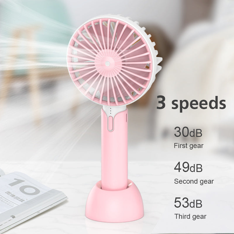 Summer Handheld Portable Mini Fan USB Rechargable Desktop Fan