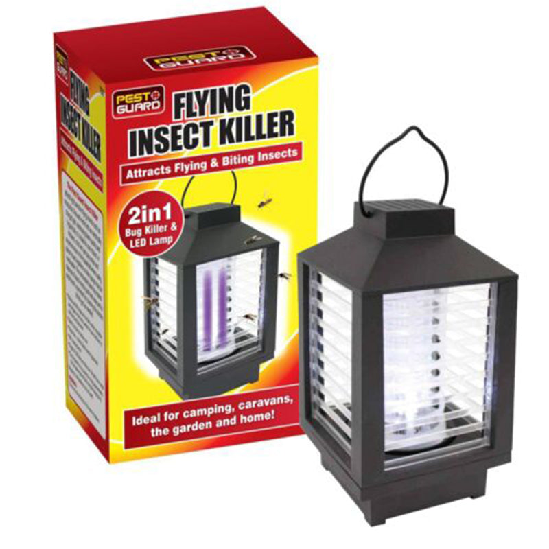 2 in 1 Solar Power Flying Insect Killer Zapper and Led Lamp for Caravan Camping Garden