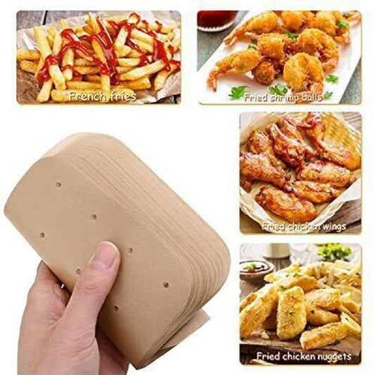 200X Disposable Paper Air Fryer Liners