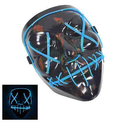 Light Up Purge Mask Led Scary Halloween Cosplay Masks for Adults