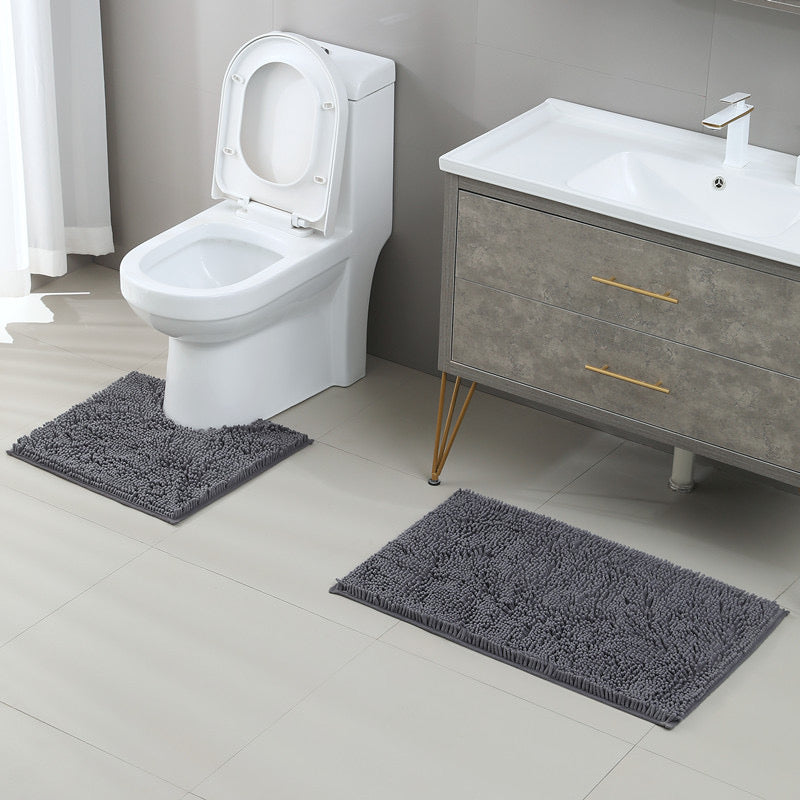 2pcs Memory Loop Bath Mat Set Pedestal Non Slip Super Soft Toilet Bathroom Rug