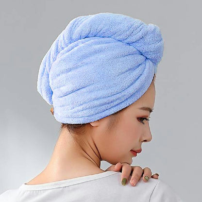 Rapid Drying Towel Dry Hair Cap Coral Fleece Absorbent Shower Cap Quick Drying