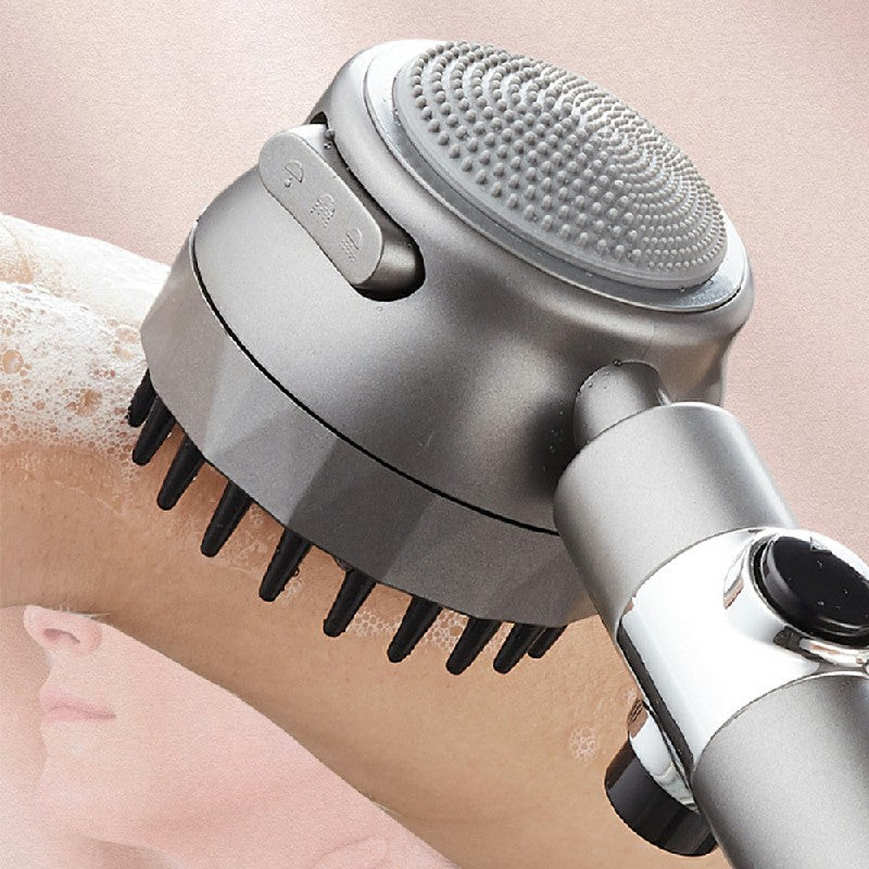 1set Multifunctional Massage Shower Head 3-mode Handheld 360 Degrees Rotates Shower Head (high quality)