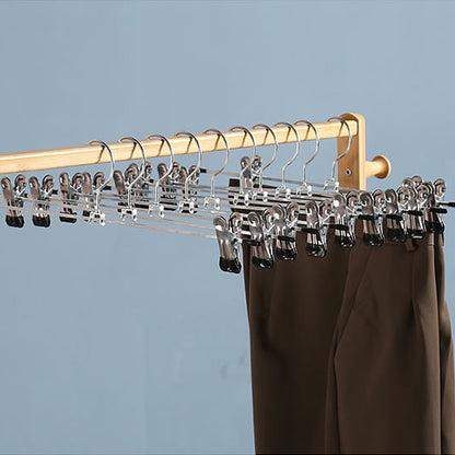 10 PCS Strong Metal Clips Hangers Clothes Coat Rack, Black