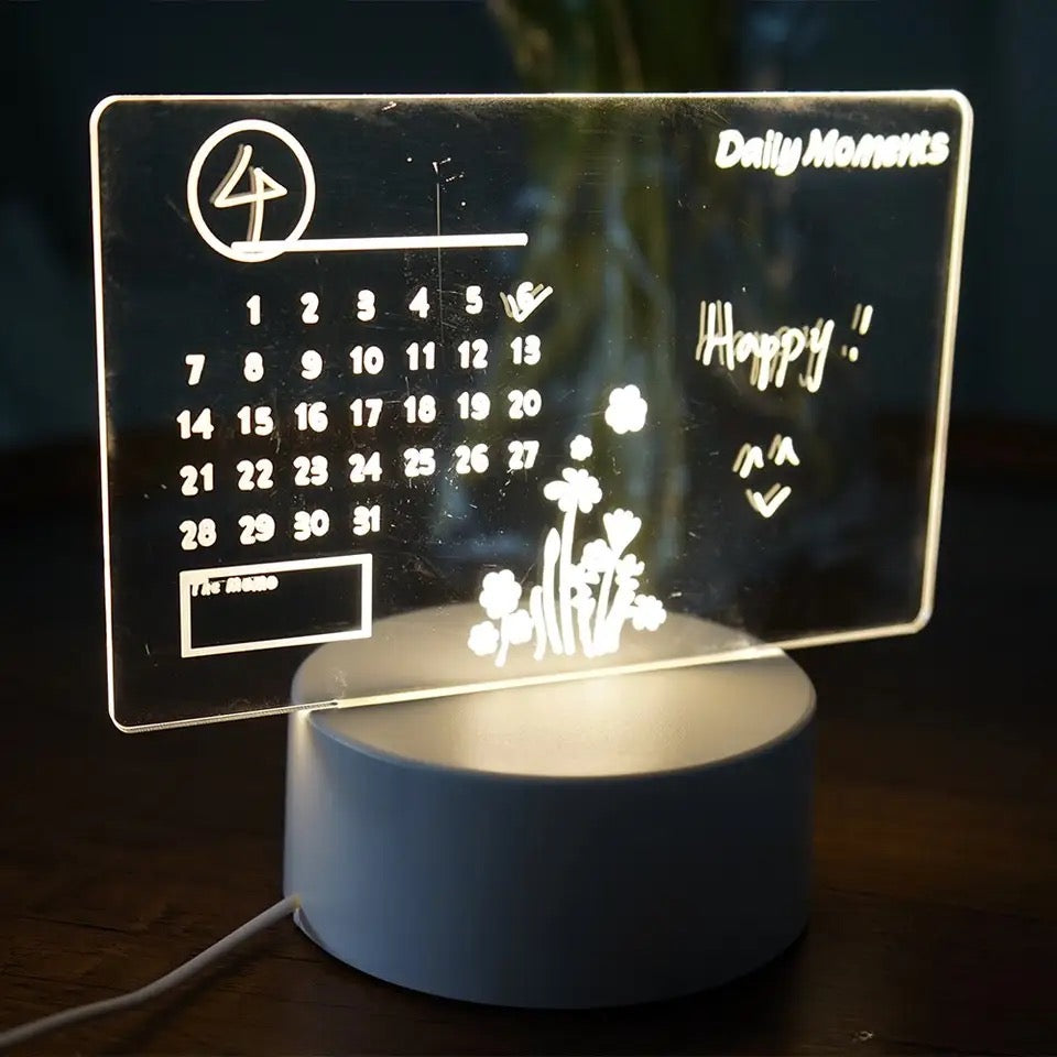 Creative LED Note Board Night Light USB Rewritable Message Board Warm Soft Light For Children Girlfriend Decoration Night Lamp