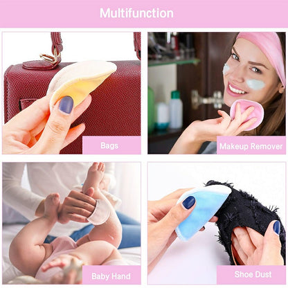 Natural Reusable Soft Gentle Makeup Remover Pads Foundation Cleaning Cotton Pad for Sensitive Skin - Pink