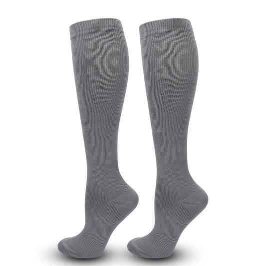 Unisex Anti-Fatigue Sport Compression Socks Varicose Vein Stocking One Pair - Grey