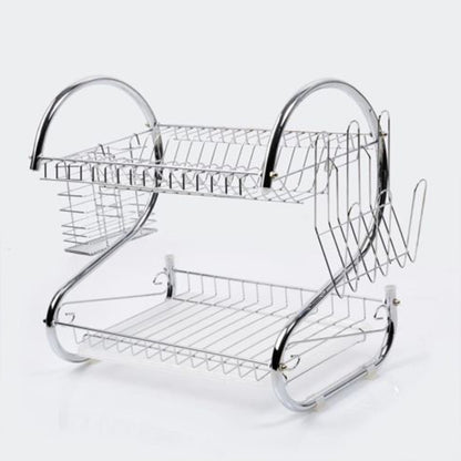 "Elevate Your Kitchen Organization with Our 2 Tier Dish Drainer Rack!"