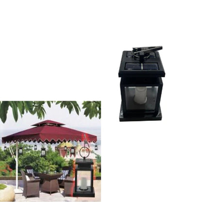 Solar Umbrella Lantern with Peg Clip Garden Decoration Light Candle Design