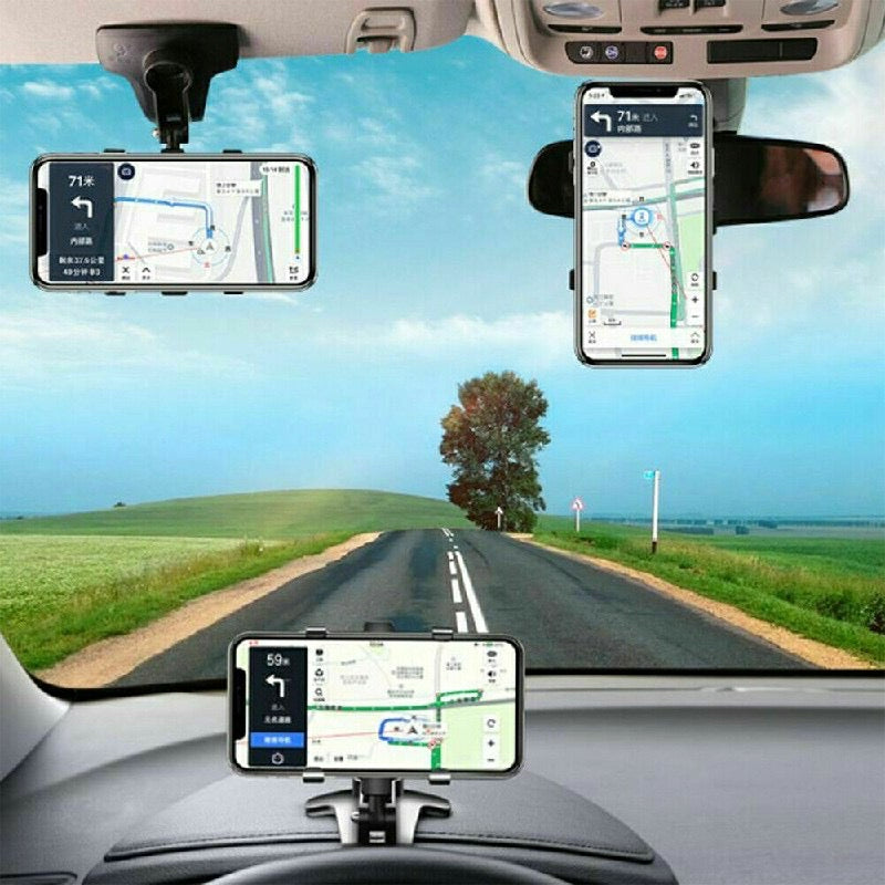 Car Mobile Phone Holder Clamp Clip On Dashboard Cradle Stand for iPhone Samsung