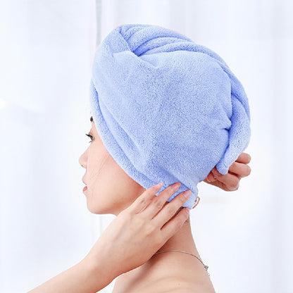 Rapid Drying Towel Dry Hair Cap Coral Fleece Absorbent Shower Cap Quick Drying