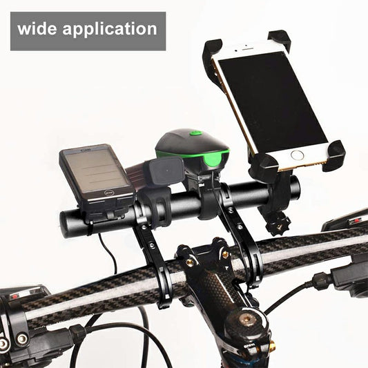Bike Handlebar Extender Bracket for Clamp Speedometer Headlight GPS Phone Holder with Hex wrench