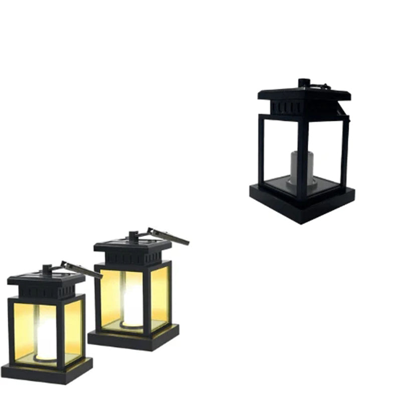 Solar Umbrella Lantern with Peg Clip Garden Decoration Light Candle Design