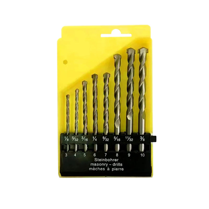 8pcs Electric Hammer Drill Bit 8-Piece Set Round Handle Concrete Through The Wall Alloy Impact Drill