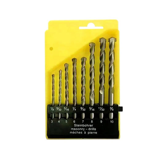 8pcs Electric Hammer Drill Bit 8-Piece Set Round Handle Concrete Through The Wall Alloy Impact Drill