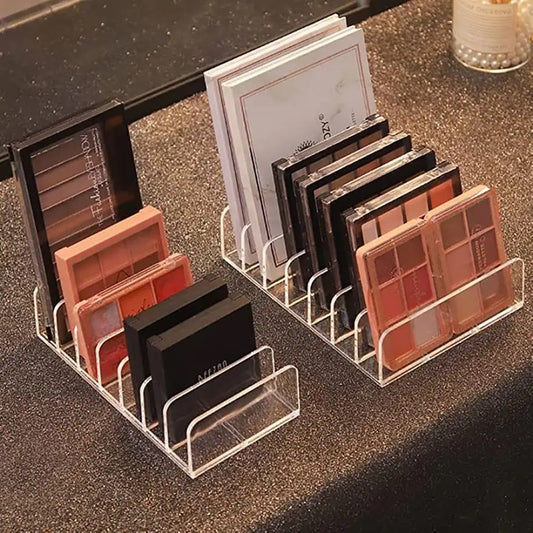 Eyeshadow Palette Makeup Organizer Acrylic Make Up Organizers Storage 7 Section Divided Vanity Holder for Drawer Bathroom Modern
