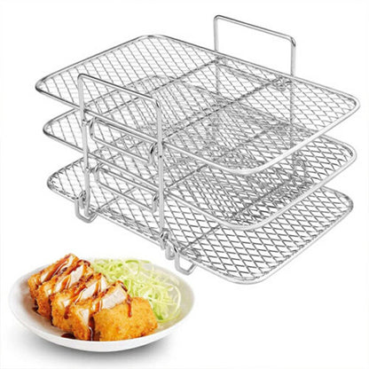 Air Fryer Grill Rack for Ninja Dual Air Fryer 304 Stainless Steel Three Layer