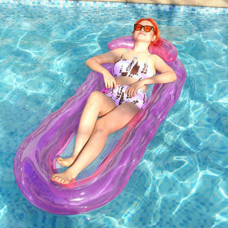 Inflatable Floating Water Hammock Pool Lounger Swimming Mattress Beach Recliner