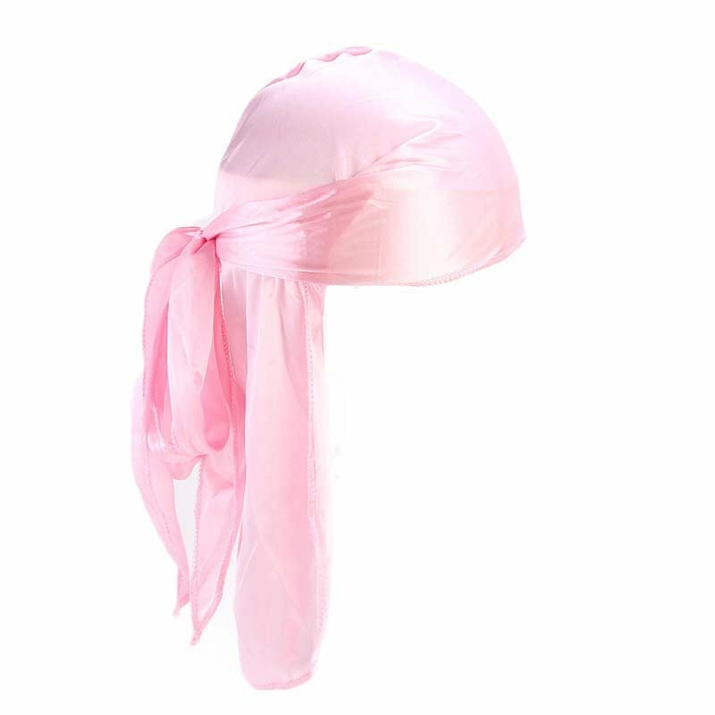 Fashion Unisex Men and Women Headscarf Headdress Bandana Durag Headwear Faux Soft Silk Pirate Cap Wrap