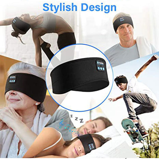 Snooze in Style with Wireless Bluetooth Headband Eye Mask Headphones - Available in Various Colors!